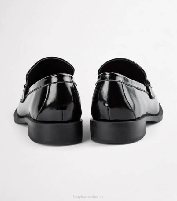 Slipper| de Tony Bianco Frauen Rebecca Wohnungen Schwarz hochglänzend 4624599